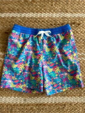 Chubbies The Lil Tropical Bunches Swim Trunks Blue Mult